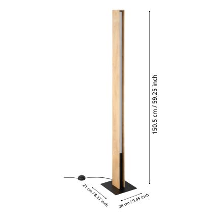 Eglo - LED RGBW Himmennettävä lattiavalaisin LED/35W/230V 2700-6500K