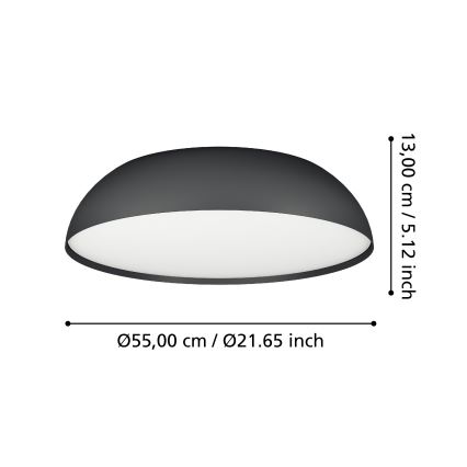 Eglo - LED RGBW Himmennettävä kattovalo 3xLED/11W/230V 2700-6500K halkaisija 55 cm
