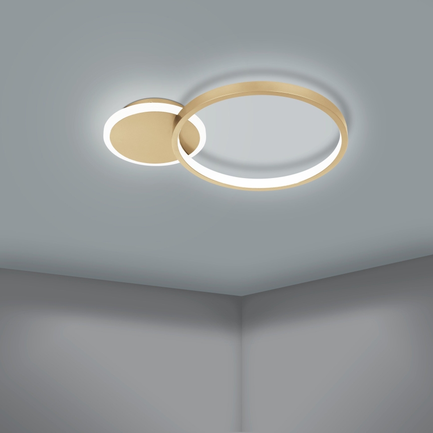 Eglo - LED Himmennettävä kattovalaisin LED/15W/230V kulta + kaukosäädin