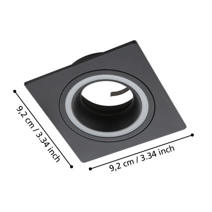 Eglo - Upotettu valo 1xGU10/35W/230V antrasiitti