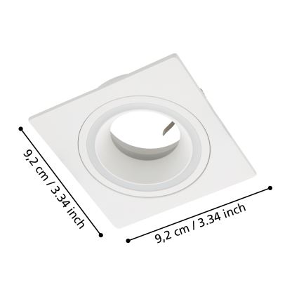 Eglo - Upotettava valo 1xGU10/35W/230V valkoinen