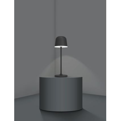 Eglo - LED Himmennettävä ulko rechargeable lamppu LED/2,2W/5V 1800 mAh musta IP54