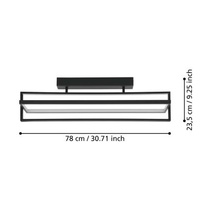 Eglo - LED Himmennettävä kattovalaisin LED/34W/230V + kaukosäädin