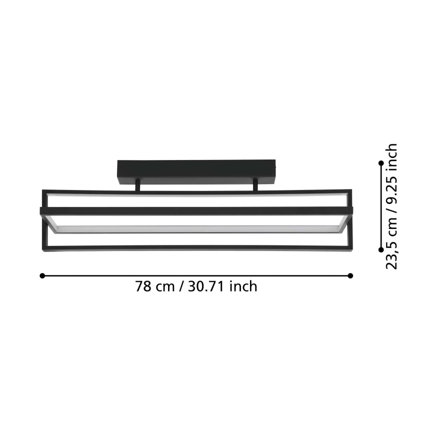 Eglo - LED Himmennettävä kattovalaisin LED/34W/230V + kaukosäädin