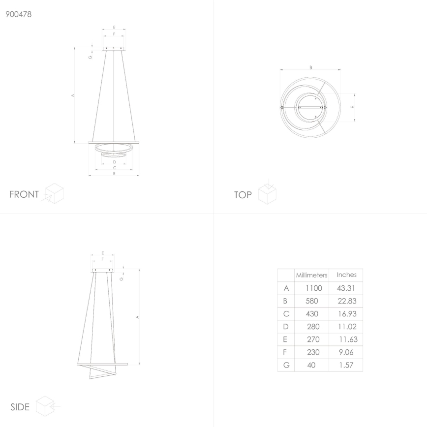 Eglo - LED Himmennettävä Riippuvalaisin LED/43,2W/230V valkoinen