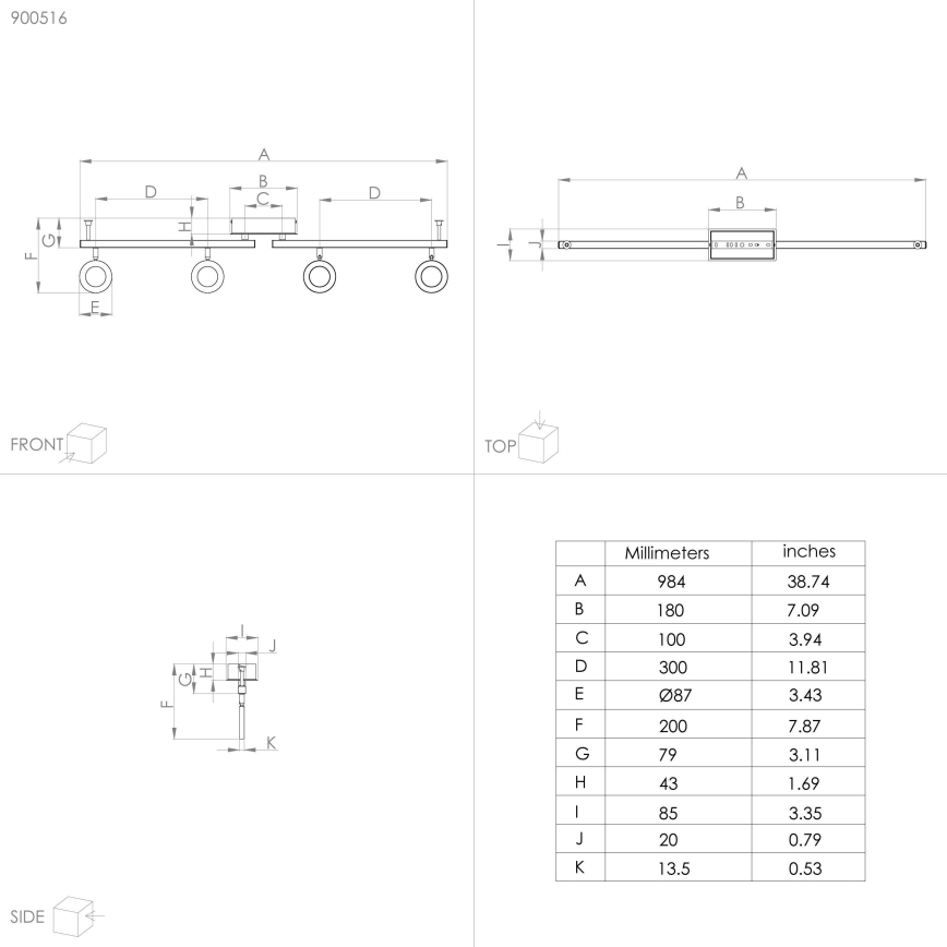 Eglo - LED-kohdevalo 4xLED/3,2W/230V + 2xLED/3,3W/230V