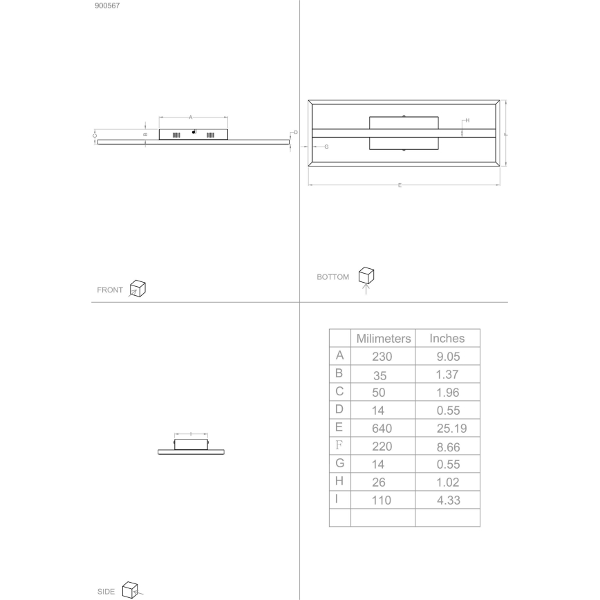 Eglo - LED RGBW Himmennettävä kattovalo LED/21W/230V 3000-6500K
