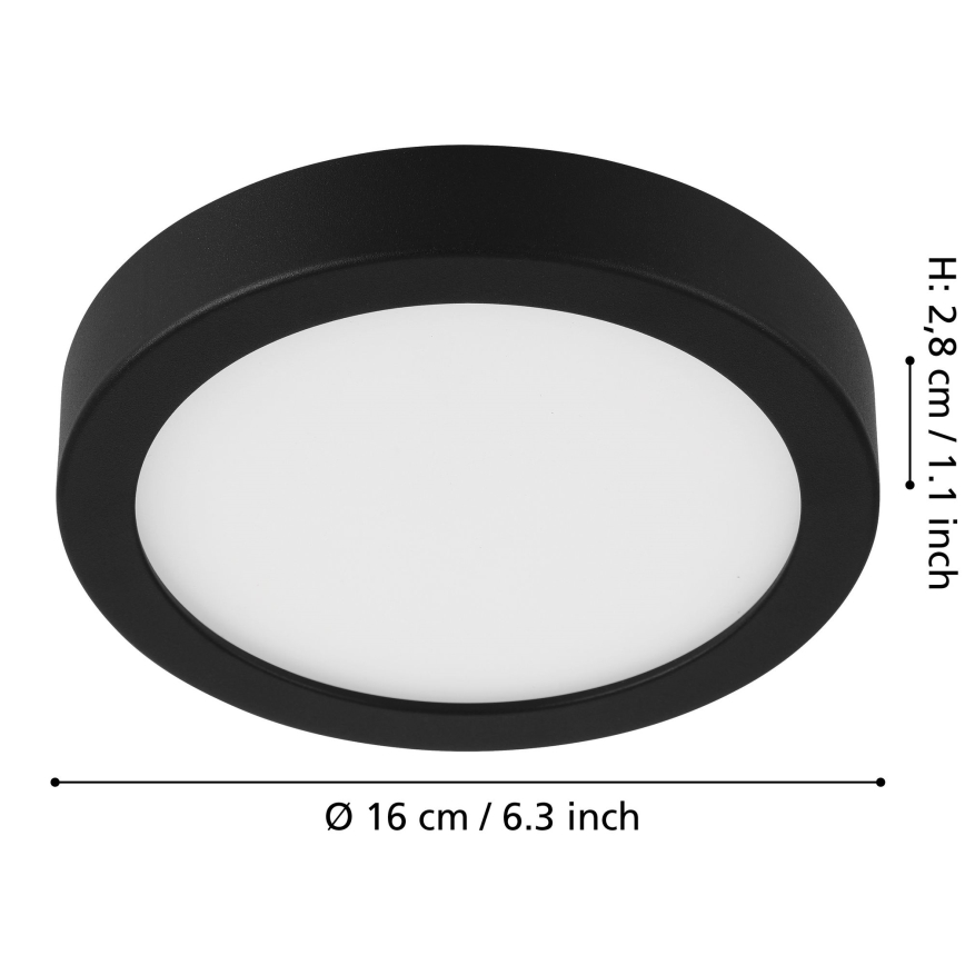 Eglo - LED Himmennettävä kattovalo LED/11W/230V musta