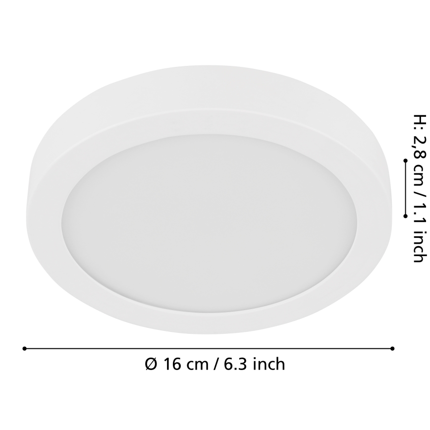 Eglo - LED Himmennettävä kattovalo LED/11W/230V valkoinen
