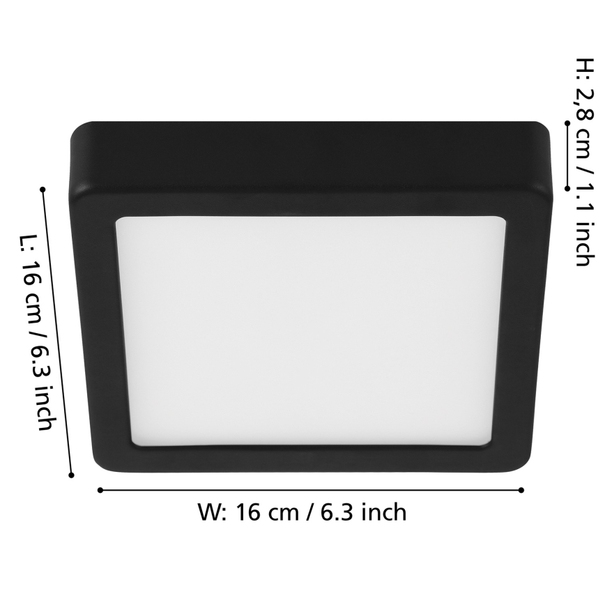 Eglo - LED Himmennettävä kattovalo LED/11W/230V musta