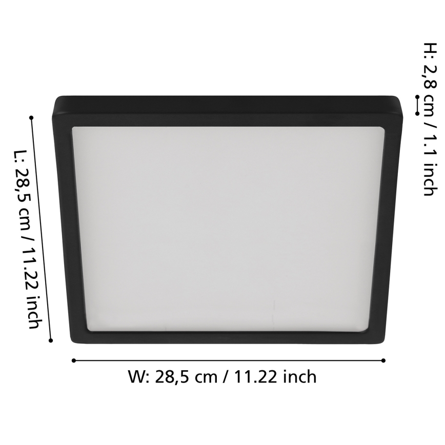Eglo - LED Himmennettävä kattovalo LED/20,5W/230V musta