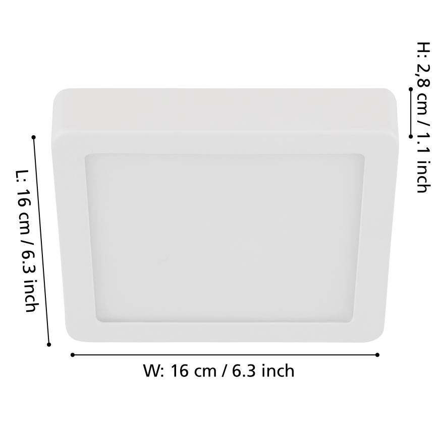 Eglo - LED Himmennettävä kattovalo LED/11W/230V valkoinen