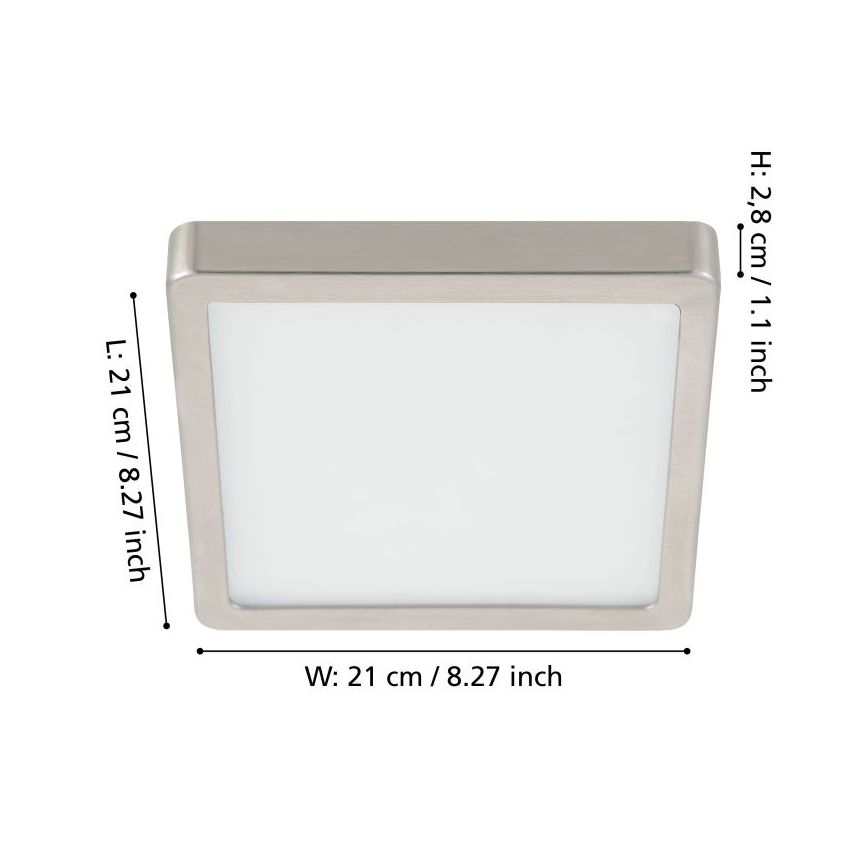 Eglo - Himmennettävä LED-kattovalaisin LED/17W/230V mattakromi