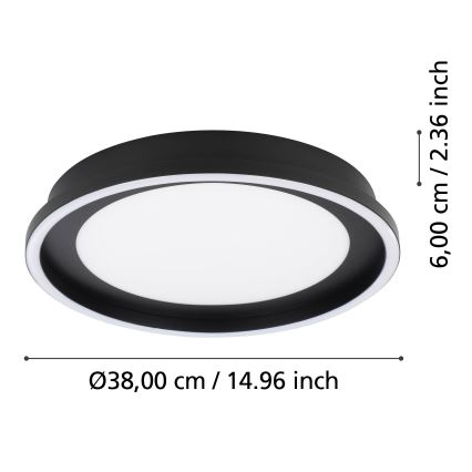 Eglo - LED Himmennettävä kattovalaisin LED/21,5W/230V + kaukosäädin