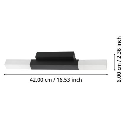 Eglo - LED-seinävalaisin kylpyhuoneeseen 2xLED/5,5W/230V IP44