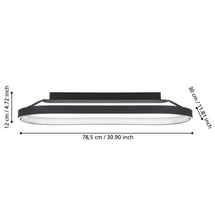 Eglo - LED Himmennettävä kattovalaisin LED/27W/230V