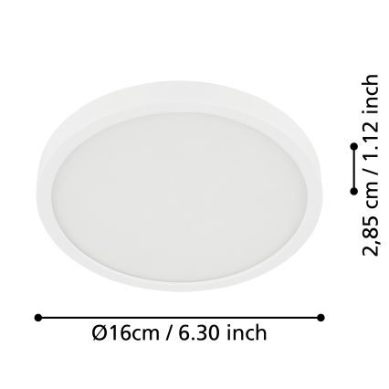 Eglo - LED-kattovalaisin kylpyhuoneeseen LED/11W/230V IP44 valkoinen