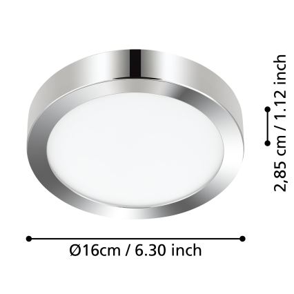 Eglo - LED-kattovalaisin kylpyhuoneeseen LED/11W/230V IP44 kiiltävä kromi