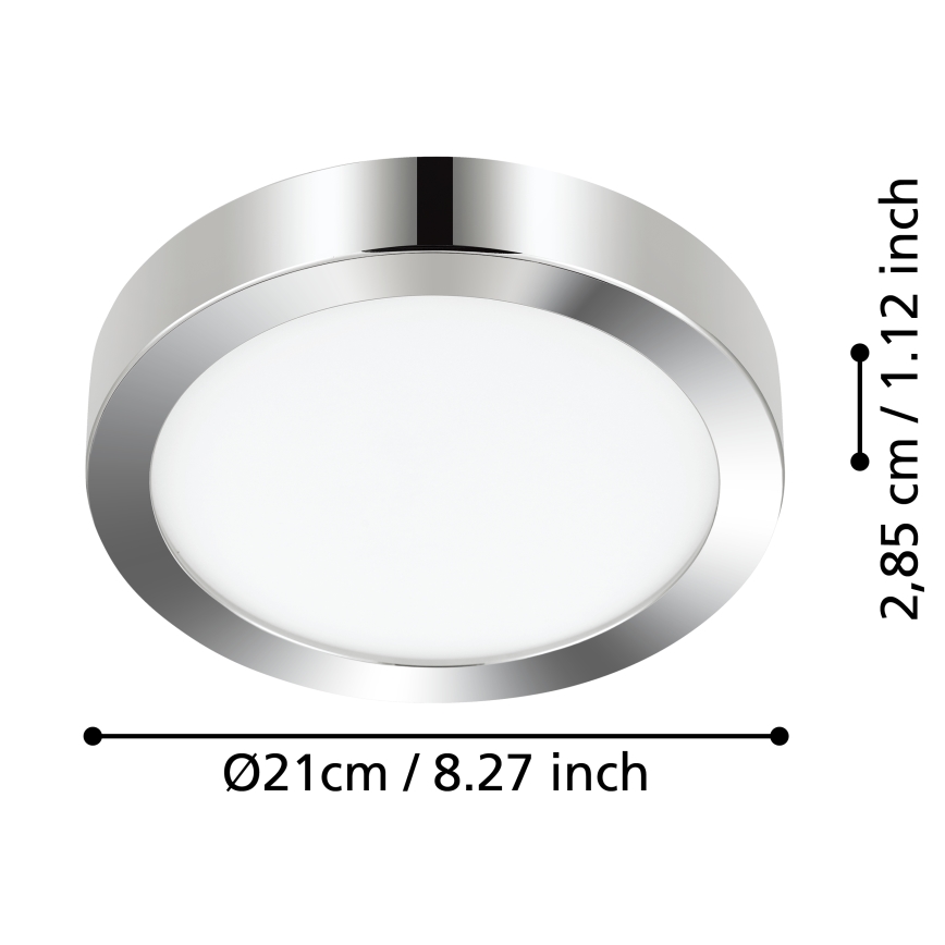 Eglo - LED-kattovalaisin kylpyhuoneeseen LED/17W/230V IP44 kiiltävä kromi