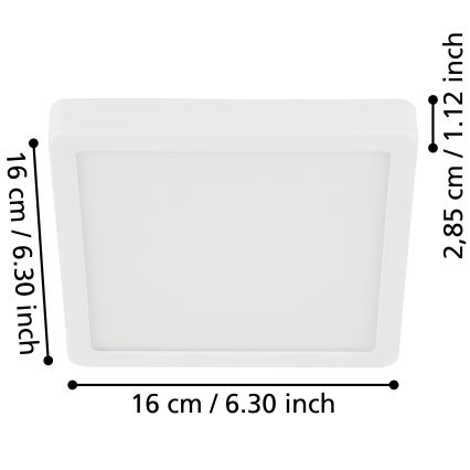 Eglo - LED-kattovalaisin kylpyhuoneeseen LED/11W/230V IP44 valkoinen