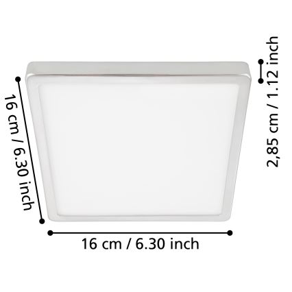 Eglo - LED-kattovalaisin kylpyhuoneeseen LED/11W/230V IP44 kiiltävä kromi