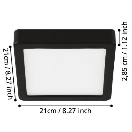 Eglo - LED-kattovalaisin kylpyhuoneeseen LED/17W/230V IP44 kiiltävä kromi