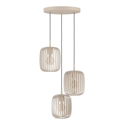 Eglo - Kattokruunu johdossa 3xE27/40W/230V beige