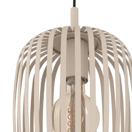 Eglo - Kattokruunu johdossa 3xE27/40W/230V beige
