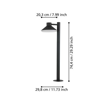 Eglo - LED-ulkolamppu 1xGU10/4,6W/230V IP44