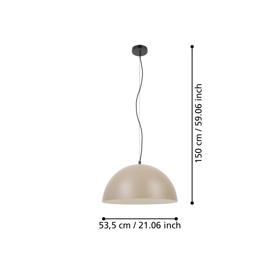 Eglo - Kattokruunu johdossa 1xE27/40W/230V beige