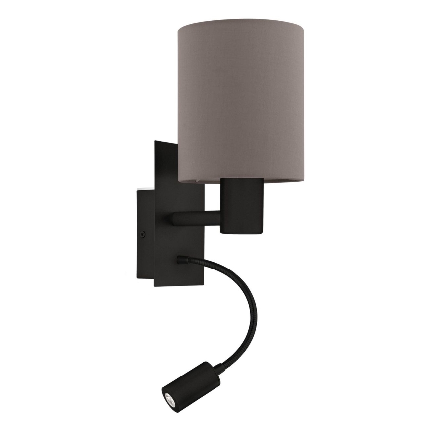 Eglo - LED-seinävalaisin 1xE27/40W/230V + LED/3,8W ruskea