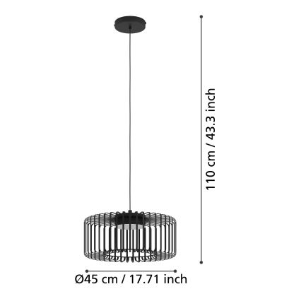 Eglo - LED RGBW Himmennettävä kattokruunu johdossa LED/22W/230V 2700-6500K