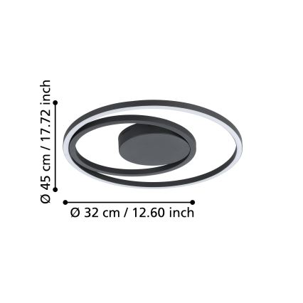 Eglo - RGBW Himmennettävä kattovalaisin LED/21,5W/230V