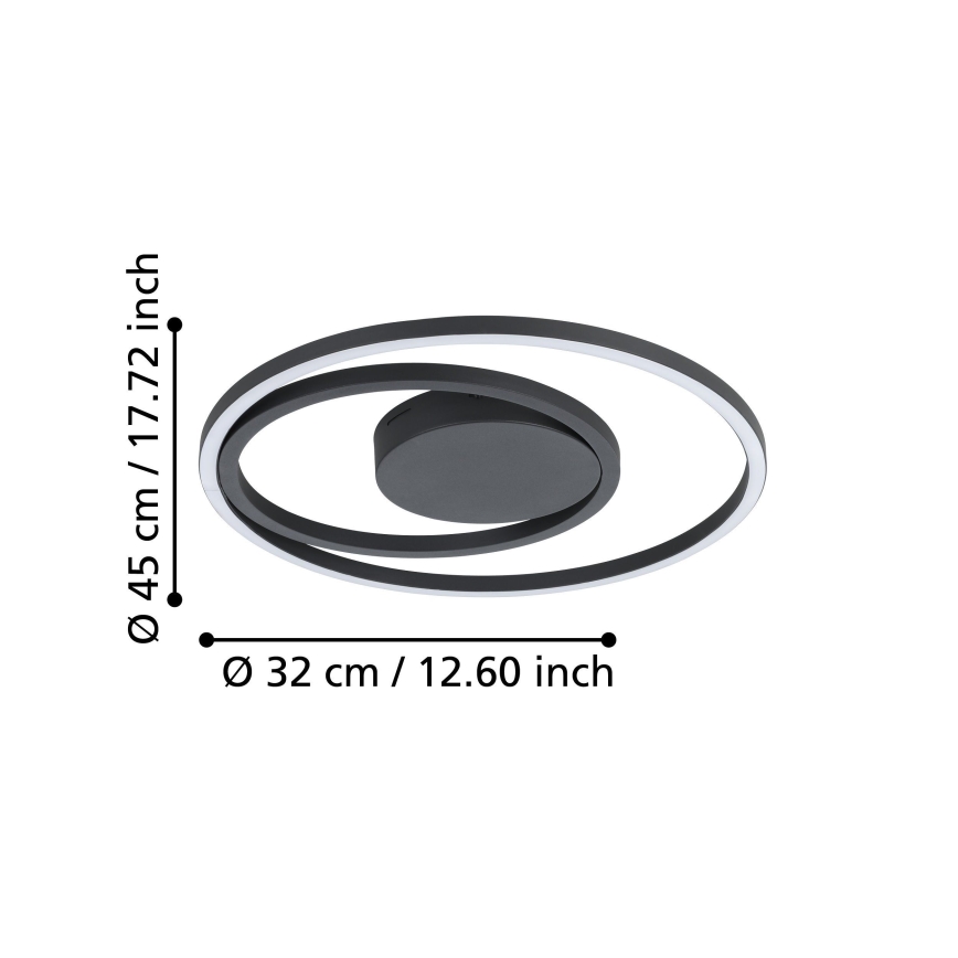 Eglo - RGBW Himmennettävä kattovalaisin LED/21,5W/230V