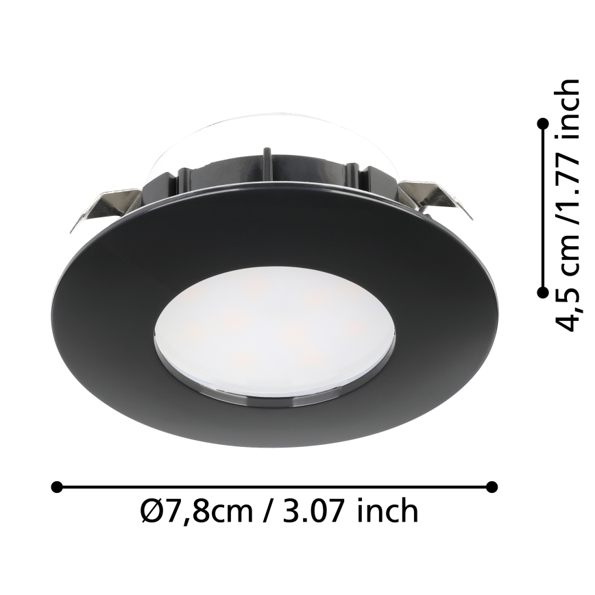 Eglo - SETTI 3x LED Kylpyhuoneen upotettava valo PINEDA LED/4,9W/230V IP44
