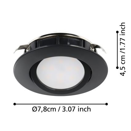 Eglo - SETTI 3x LED Himmennettävä upotettava valo PINEDA LED/5,5W/230V