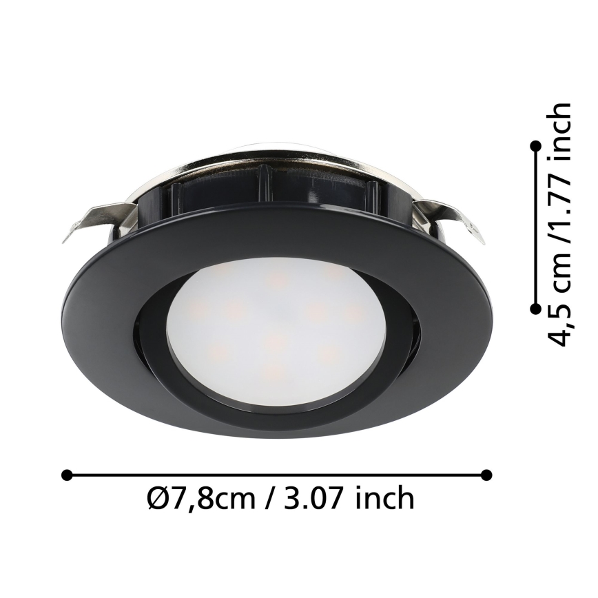 Eglo - SETTI 3x LED Himmennettävä upotettava valo PINEDA LED/5,5W/230V