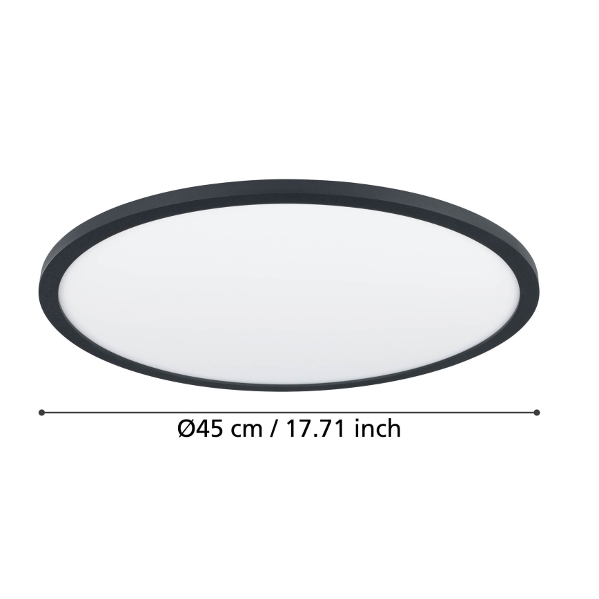 Eglo - Himmennettävä LED-kattovalaisin LED/33,5W/230V halkaisija 45 cm musta