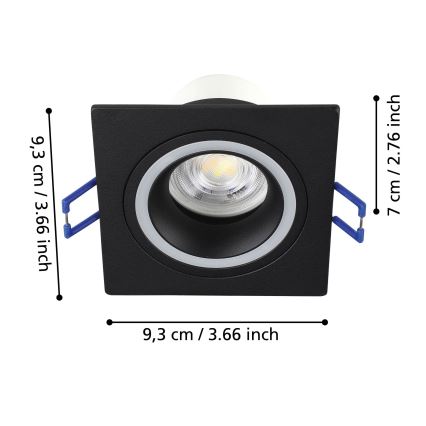 Eglo - LED RGBW Himmennettävä riippuva kattovalaisin LED/4,7W/230V musta