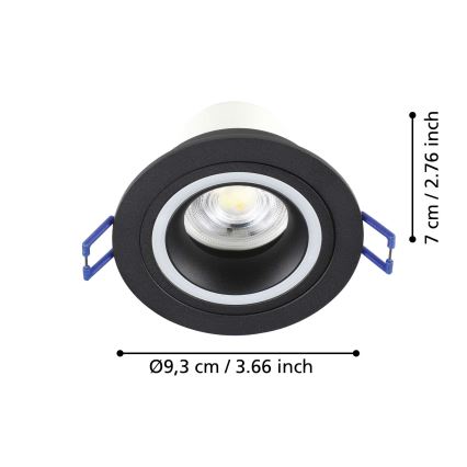 Eglo - LED RGBW Himmennettävä riippuva kattovalaisin LED/4,7W/230V musta