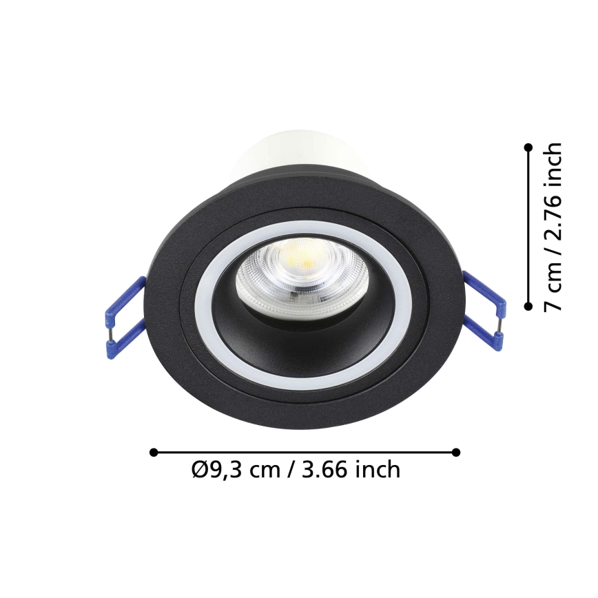 Eglo - LED RGBW Himmennettävä riippuva kattovalaisin LED/4,7W/230V musta
