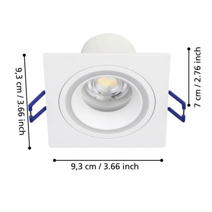 Eglo - LED RGBW Himmennettävä riippuva kattovalaisin LED/4,7W/230V valkoinen