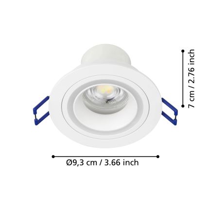 Eglo - LED RGBW Himmennettävä riippuva kattovalaisin LED/4,7W/230V valkoinen