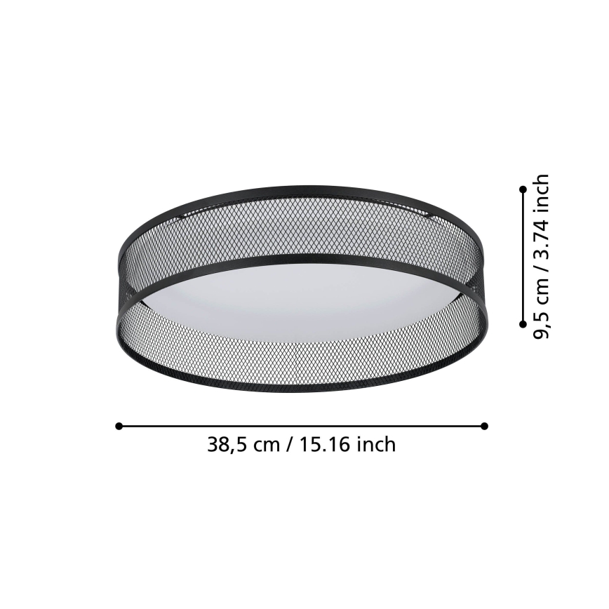 Eglo - LED-kattovalaisin LED/20W/230V musta