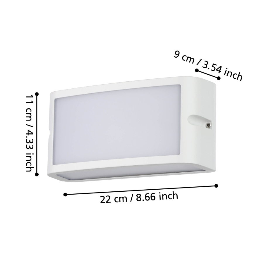 Eglo - LED-ulkoseinävalaisin LED/10,5W/230V valkoinen IP54