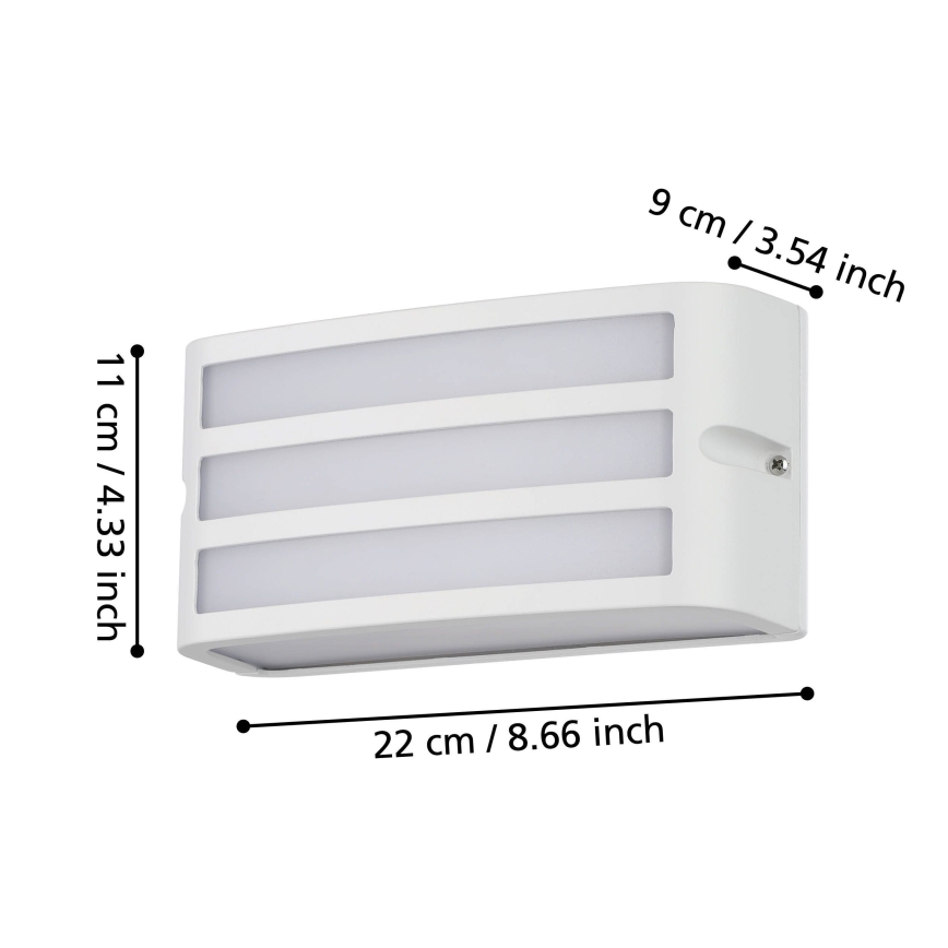 Eglo - Ulkoseinävalaisin 1xE27/40W/230V valkoinen IP54