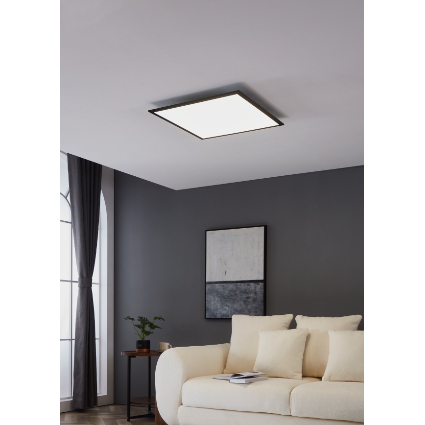 Eglo - LED-kattovalaisin LED/33W/230V 60x60 cm musta