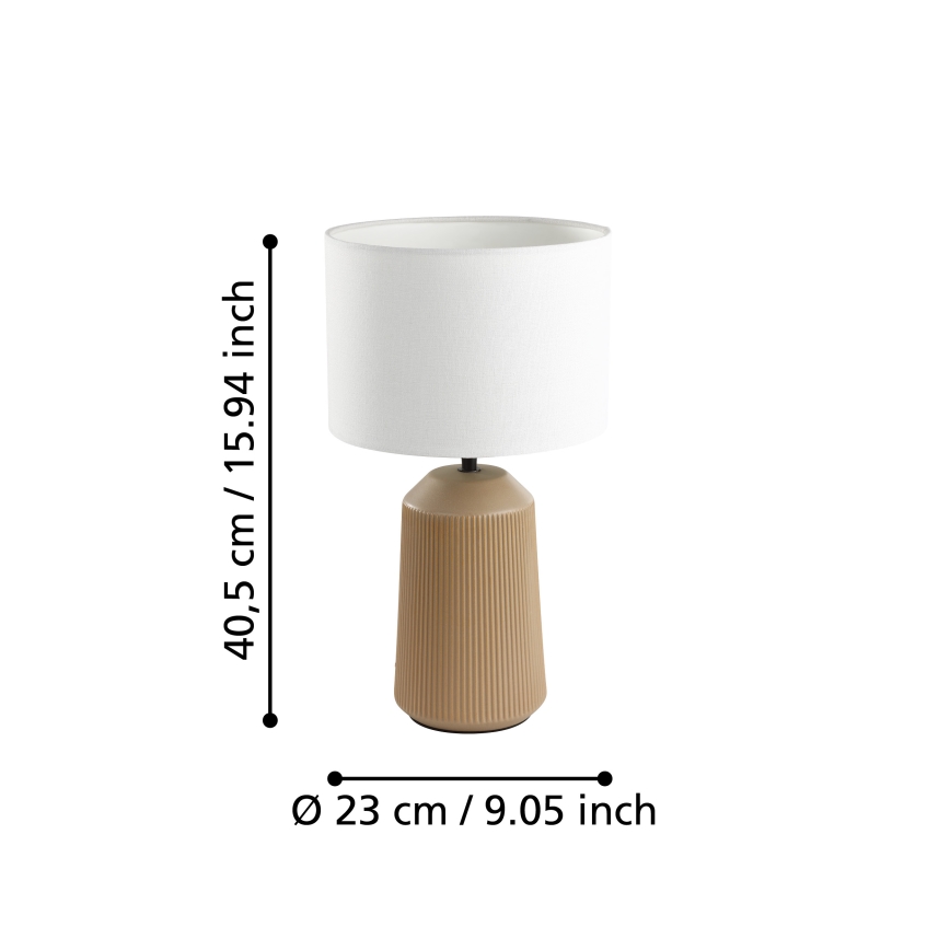 Eglo - Pöytävalaisin 1xE27/40W/230V kerma