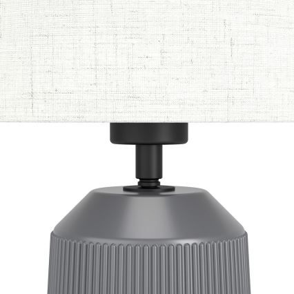 Eglo - Pöytävalaisin 1xE27/40W/230V harmaa