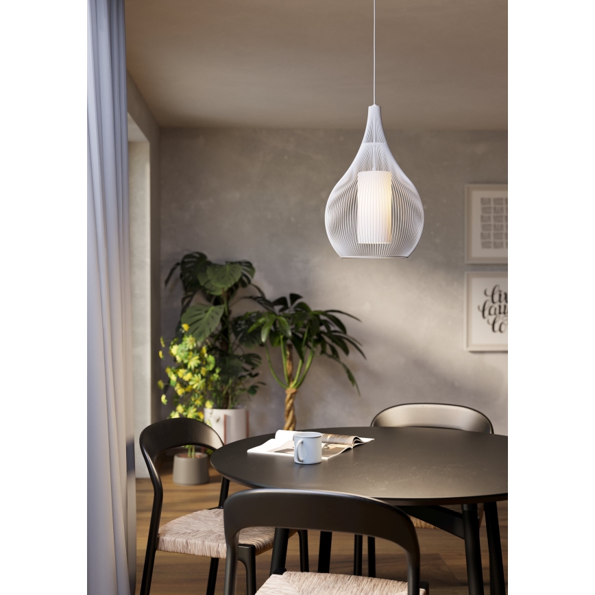 Eglo - Kattokruunu johdossa 1xE27/40W/230V valkoinen